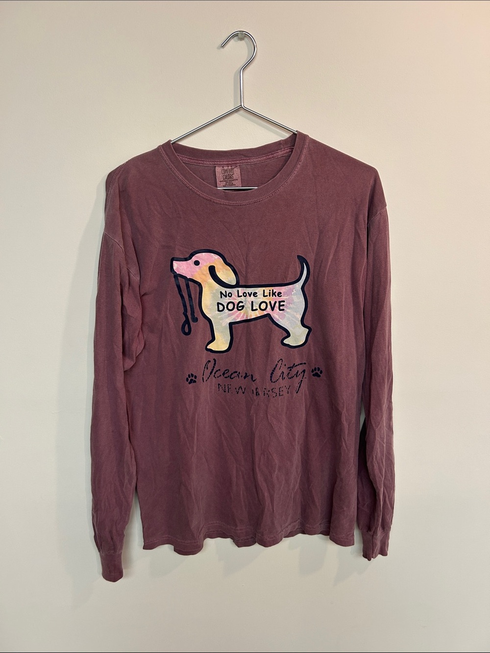 Comfort Colors Mauve Dog Love Long Sleeve Tee